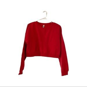 Fleece crop sweater ONE SIZE